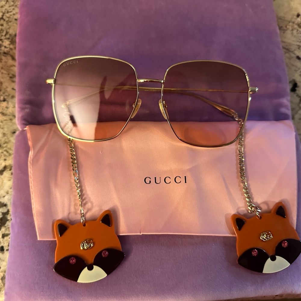 Gucci fox sunglasses